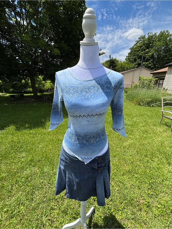 port said collection Tops - Y2K Boho Coastal Cowgirl Baby Tee